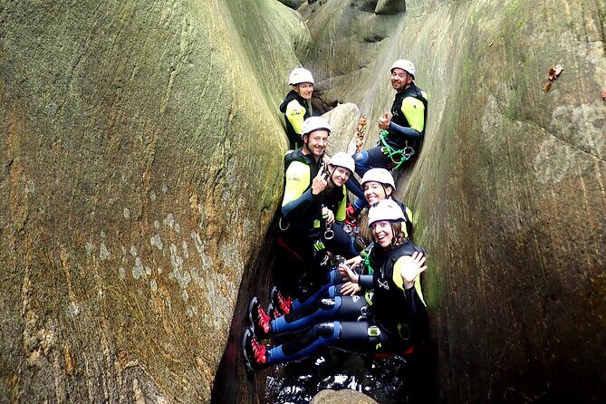 Basic Corippo Canyoning Experience in Valle Verzasca - Lake Vogorno finale: the last slide ends your canyon day