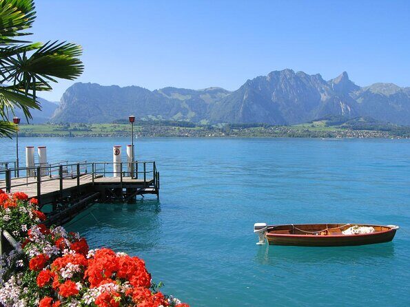 Beatus Caves, Panoramic Bridge, Nature Park Blue Lake and Lake Thun Cruise - Best of Lake Thun, Caves, and Blue Lake in One Day