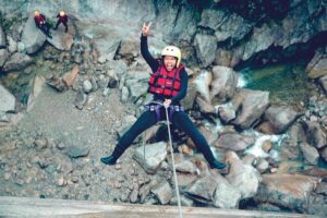 Canyoning Experience Grimsel from Interlaken - The Main Event: The Compulsory 50m Rappel Into the Canyon