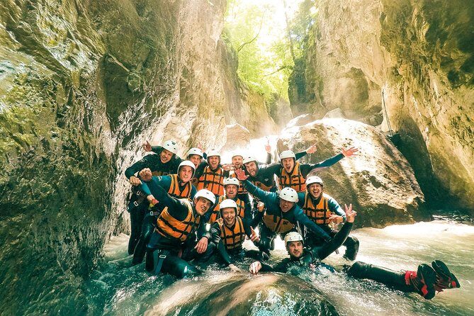 Canyoning Interlaken with OUTDOOR - Rappel Into The Canyon: 10m Down, Controlled And Calm