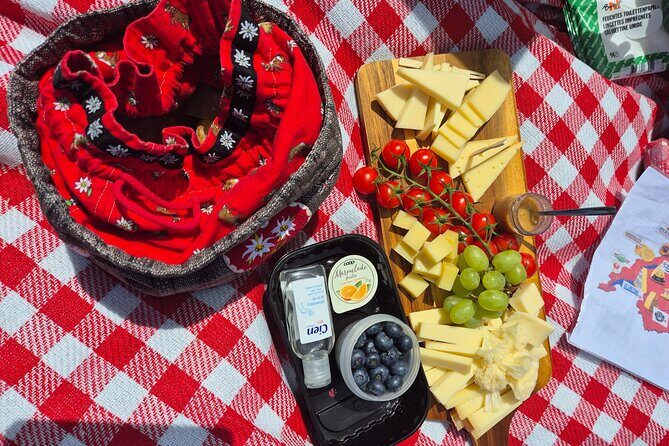 Cheese and chocolate on mountain summit - The Picnic Menu: Cold Cuts, Bread or Crackers, Jam, and Chocolate