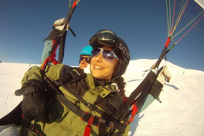 Davos Absolutely Free Flying Paragliding Tandem Flight 1'000 Meters High - Landing Back in Davos: Smooth Finish and No Long Walk Back