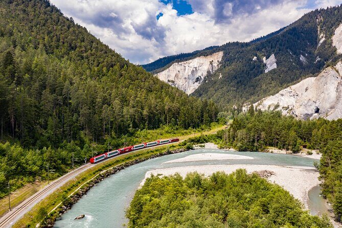 Glacier Express, Swiss Alps & Lucerne Tour | From Zurich - Glacier Express on your schedule: Oberalp Pass and the bridge-photo section