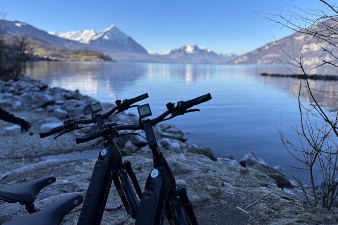 Interlaken Valley Winter E-Bike Tour: Rivers, Lakes & Castles - The first stretch along the Aare River