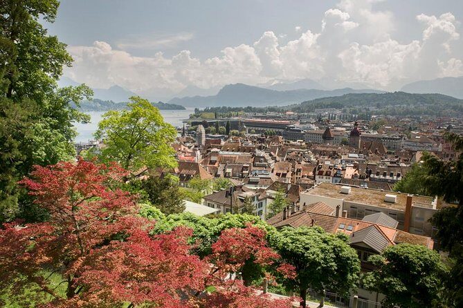 Lucerne Walking & Boat Tour: The Best Swiss Experience - Chaff Bridge area and the city’s standout monument