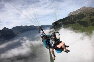 Paragliding Tandemflight Lucerne - Engelberg - The Flight: Lake Lucerne, Mt. Titlis, and the Peace of Being Up There