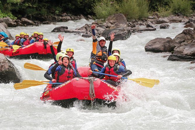 River Rafting Lütschine in Bernese Oberland - Lake of Brienz break: quick swim, calm drift, and a drink back at camp