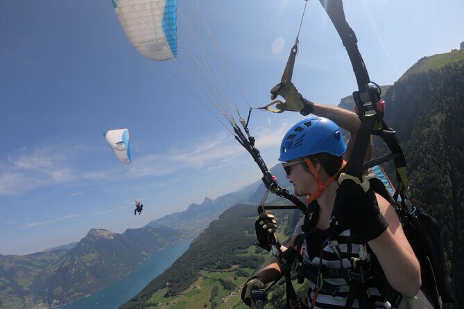 Tandem Paragliding Flight in the Lucerne Region - Cable car up, quick walk to launch