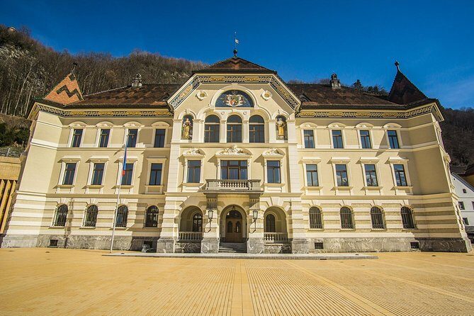 Trip to 4 Countries: Liechtenstein, Austria, Germany, Switzerland - Vaduz, Peter-Kaiser-Platz, and your Liechtenstein stamp
