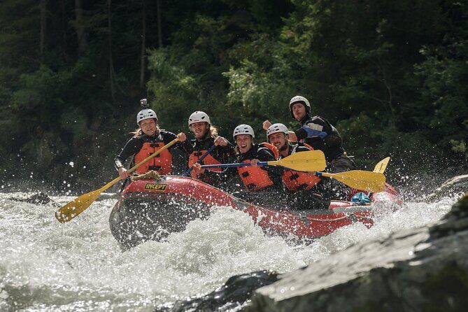 Whitewater Action Rafting Experience in Engadin - Swim stop and play time: Water time before the cliffs
