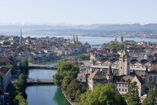 Zurich City Tour with Audio Commentary - Zürichberg hillside villas and Alpine views: Zurich from the slope